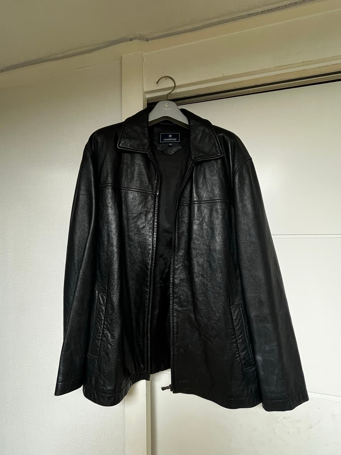 빈티지 블랙 레더 자켓 상품이미지1