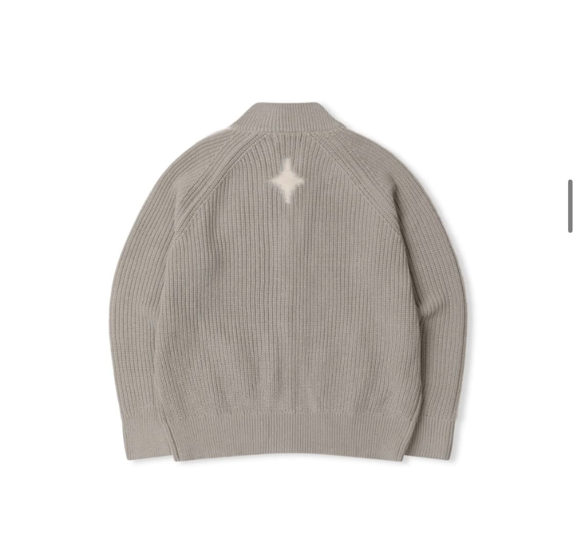 (새상품)(S) 레더리 레글런 트랙 니트 집업 LIGHT GREY 판매 상품이미지8