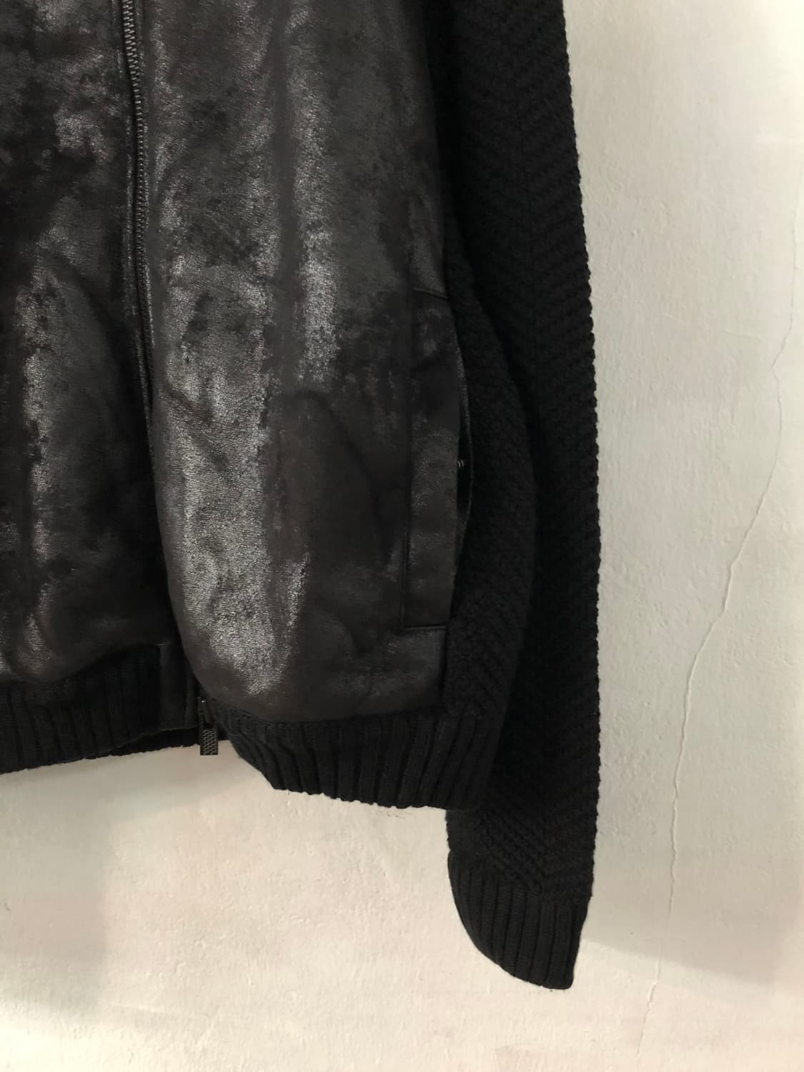 Armani Leather Knit Zip Up 상품이미지4