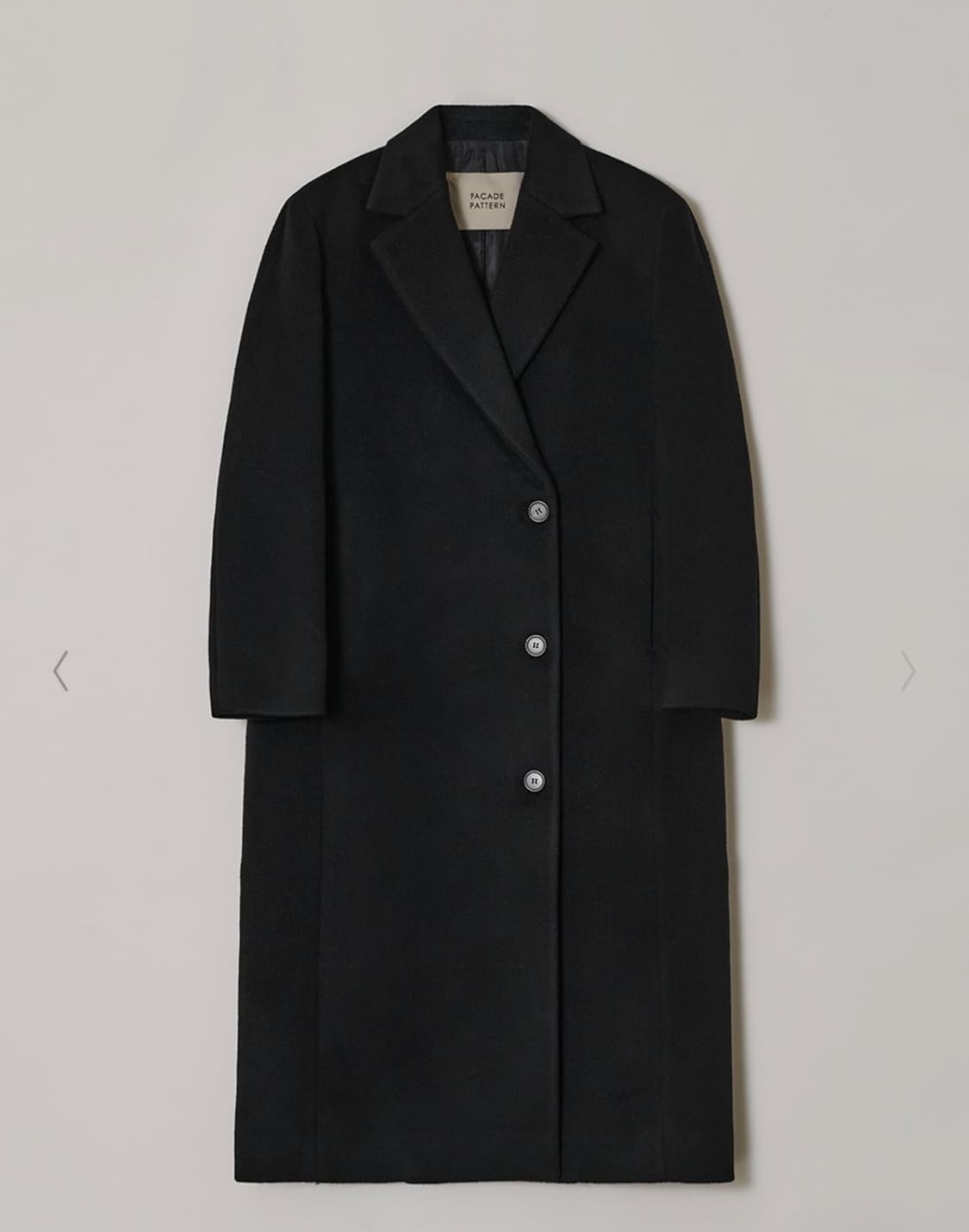 파사드패턴 캐시미어 미니멀 코트 블랙 s 상품이미지4