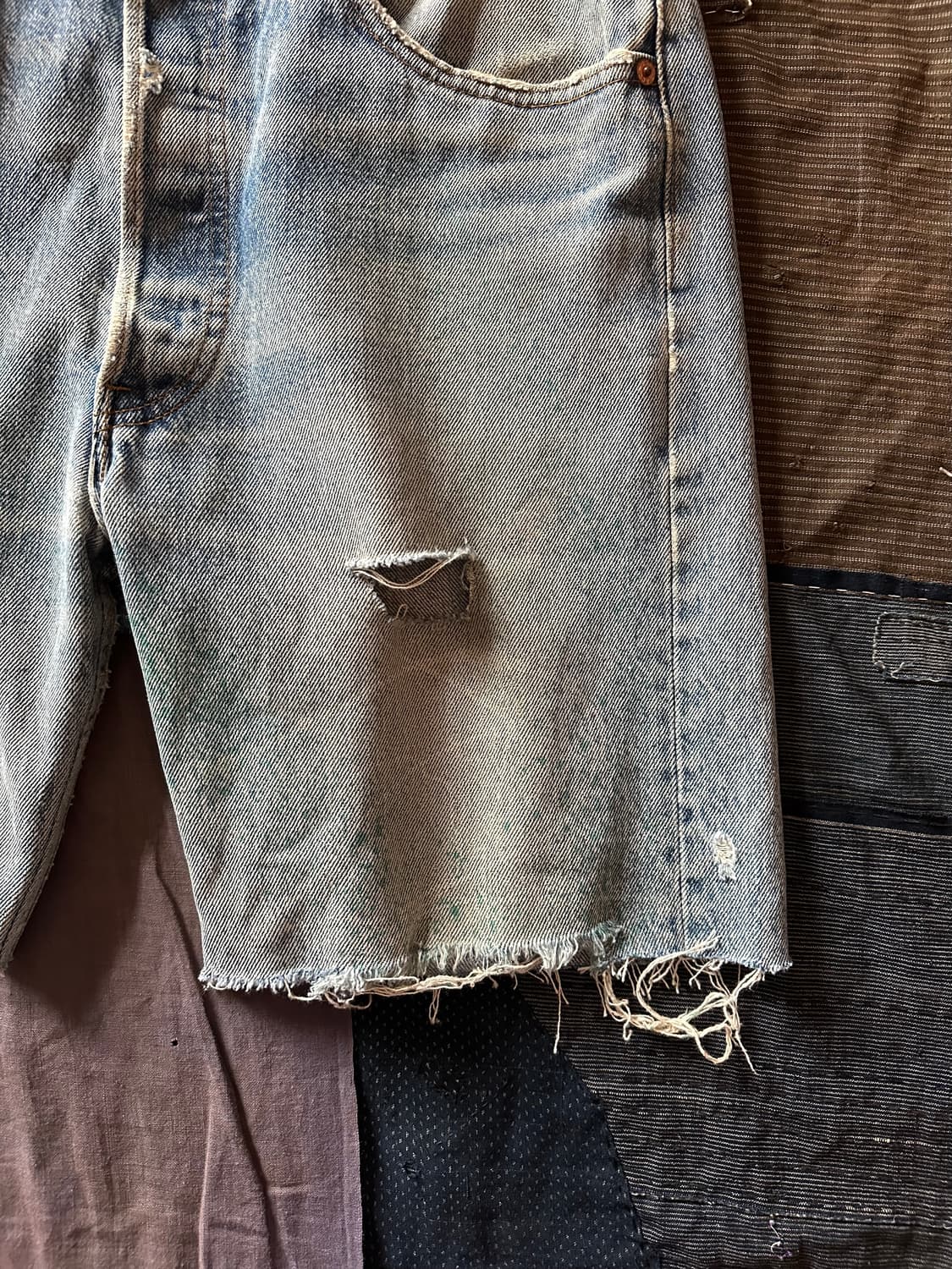 90s USA Levis 501 Half Denim Pants 상품이미지2