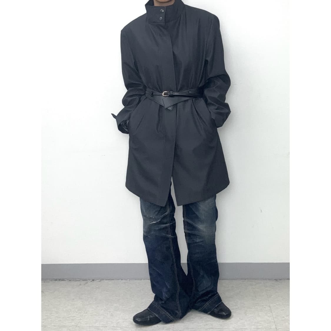 빈티지 차콜 락시크 점퍼 코트 상품이미지5