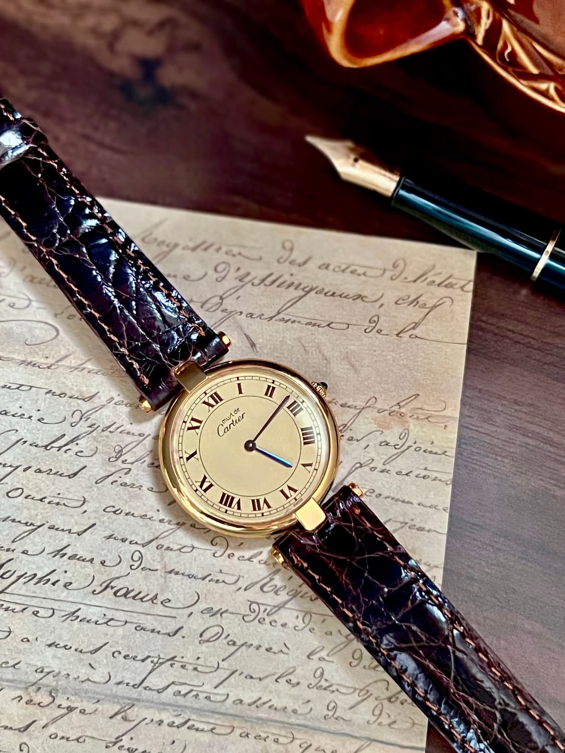 머스트 드 까르띠에 방돔 베르메이유 시계(L남여동용) / 정품감정. 케 상품이미지1