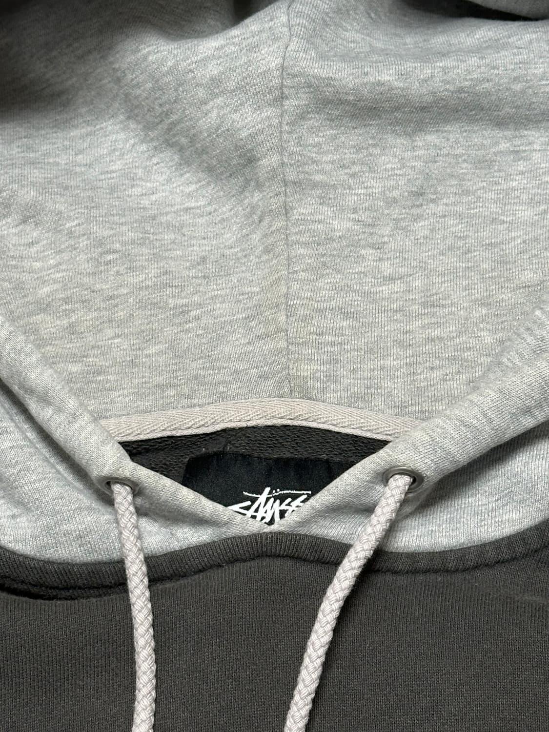 스투시 STUSSY 빅로고 투톤 배색 후드티 차콜 상품이미지7