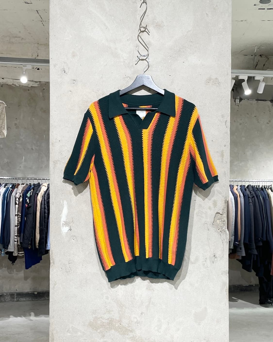 사스콰치패브릭스 23S/S 믹스 스트라이프 하프 니트 상품이미지1