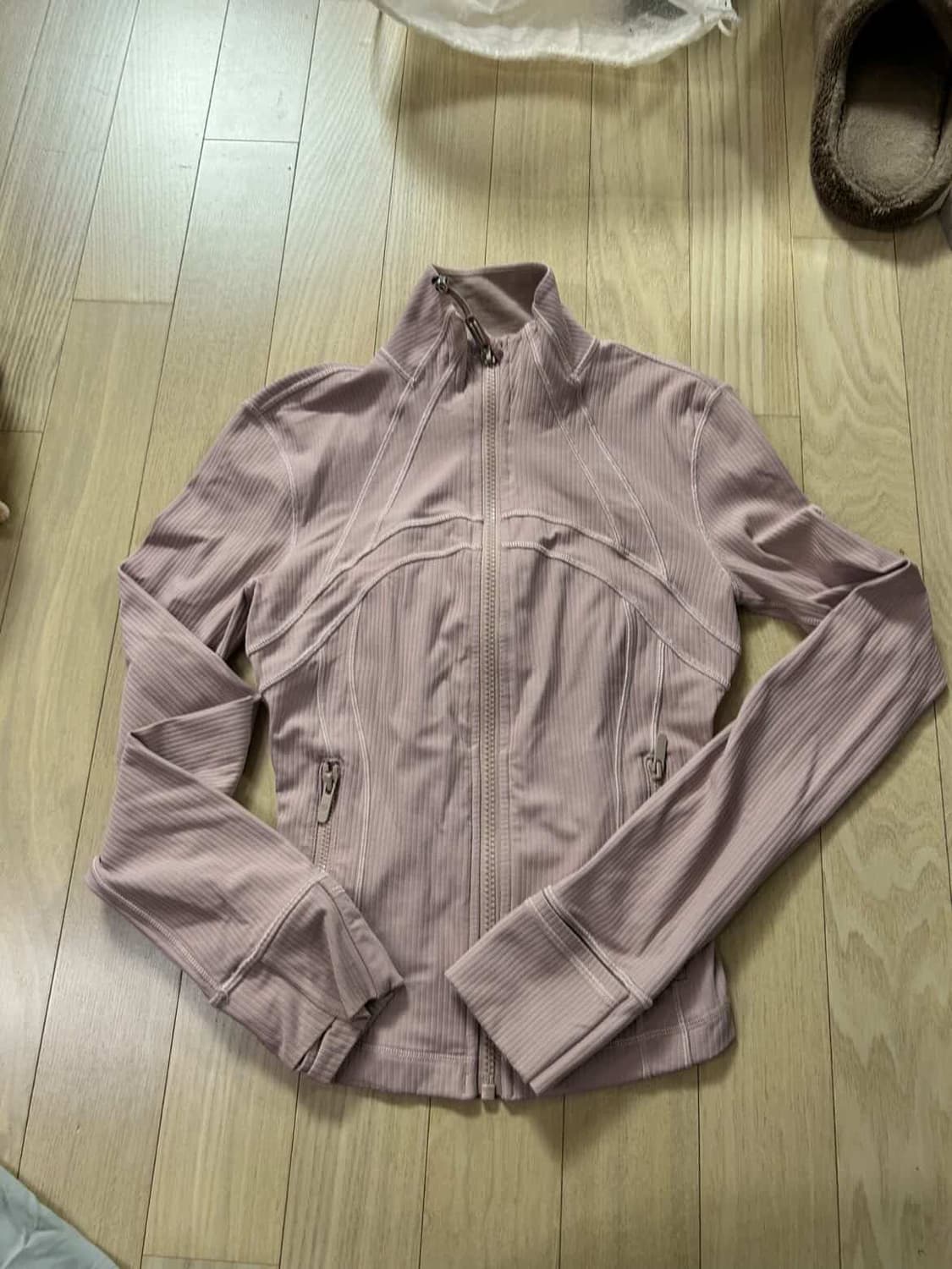 디파인 크롭 재킷 리브드 Nulu 희귀 핑크 매물 상품이미지1