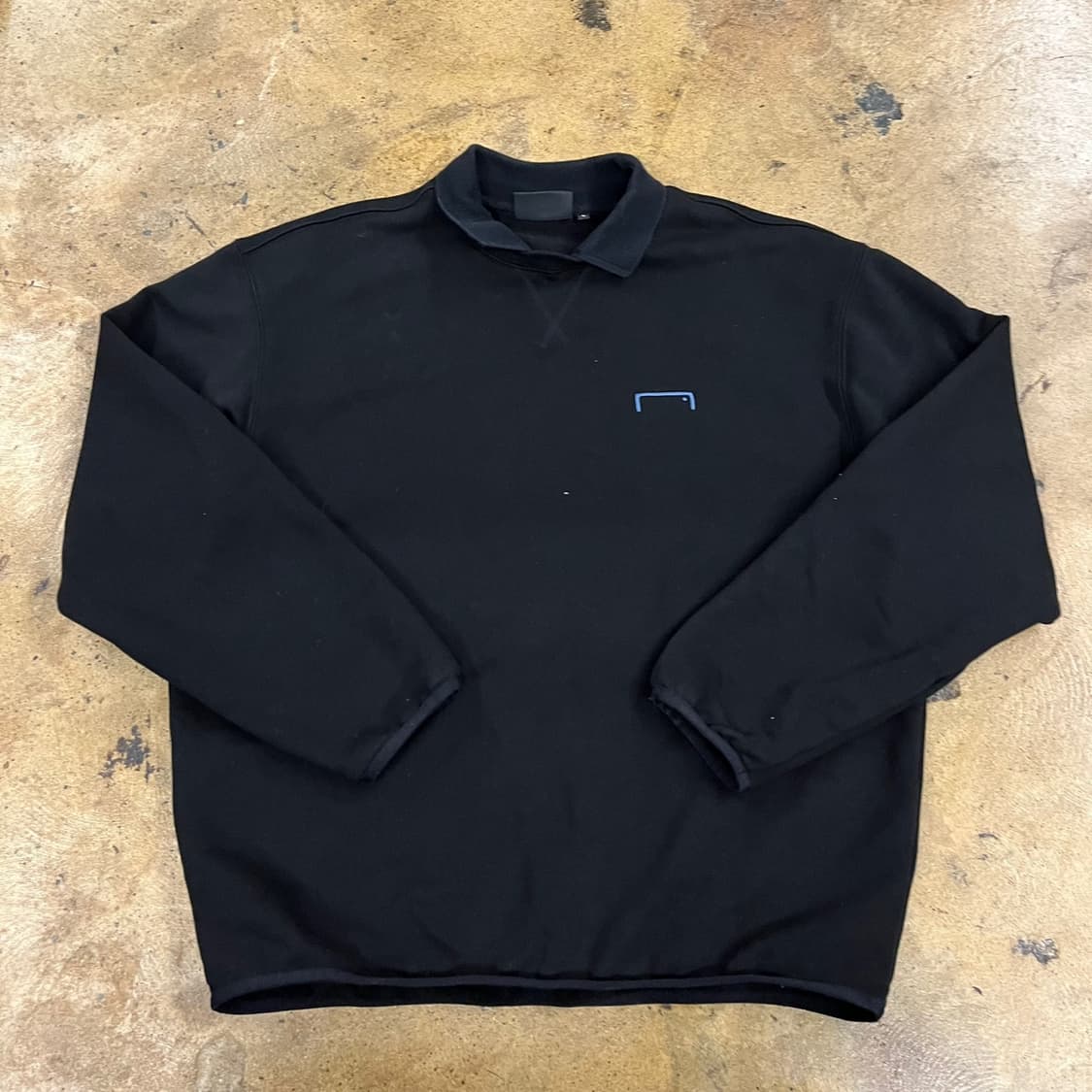 [정품/L] 골스튜디오 검정색 카라넥 맨투맨 티셔츠 b18 상품이미지2