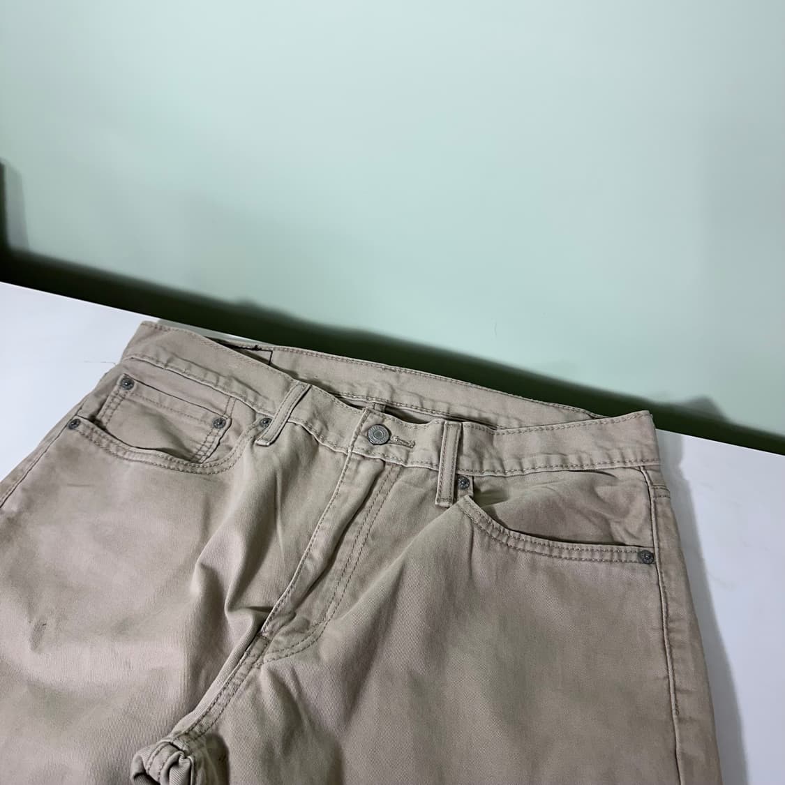 M-L 리바이스559 레귤러 스트레이트핏 솔리드베이지 데님팬츠 상품이미지5