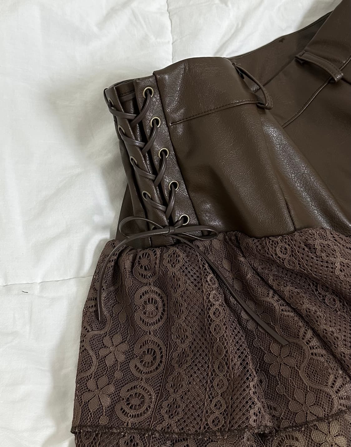 브라운 아일렛 스커트 상품이미지2