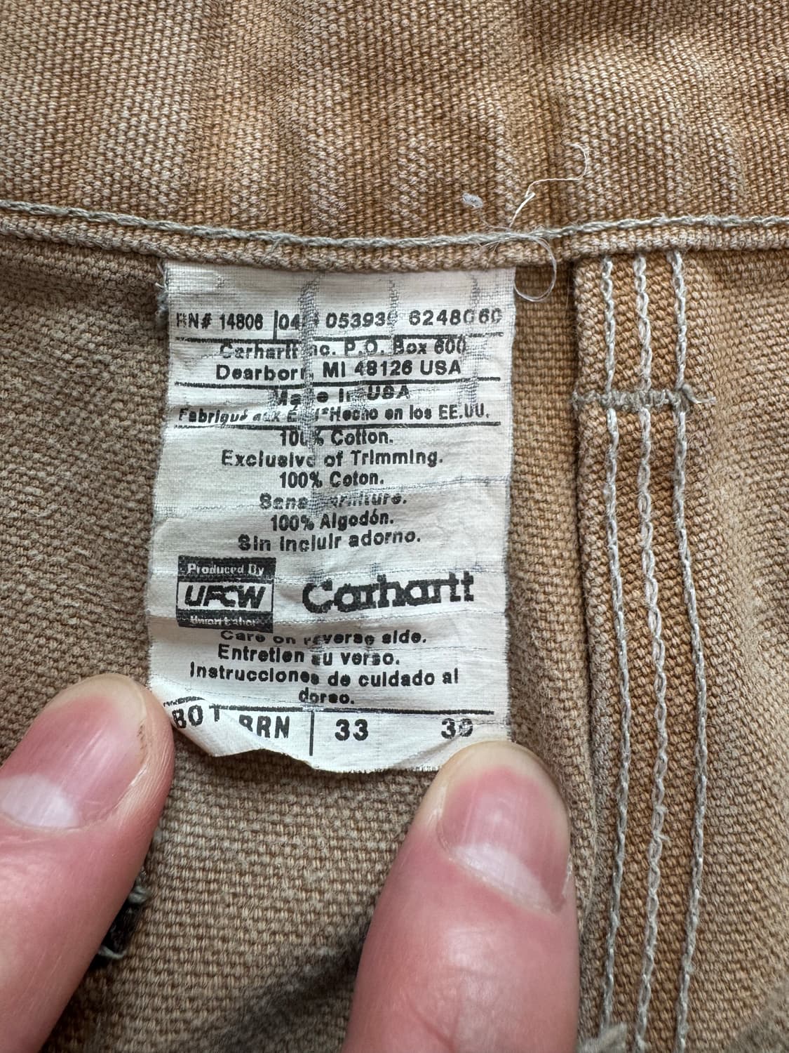 칼하트 더블니 브라운 빈티지 상품이미지5