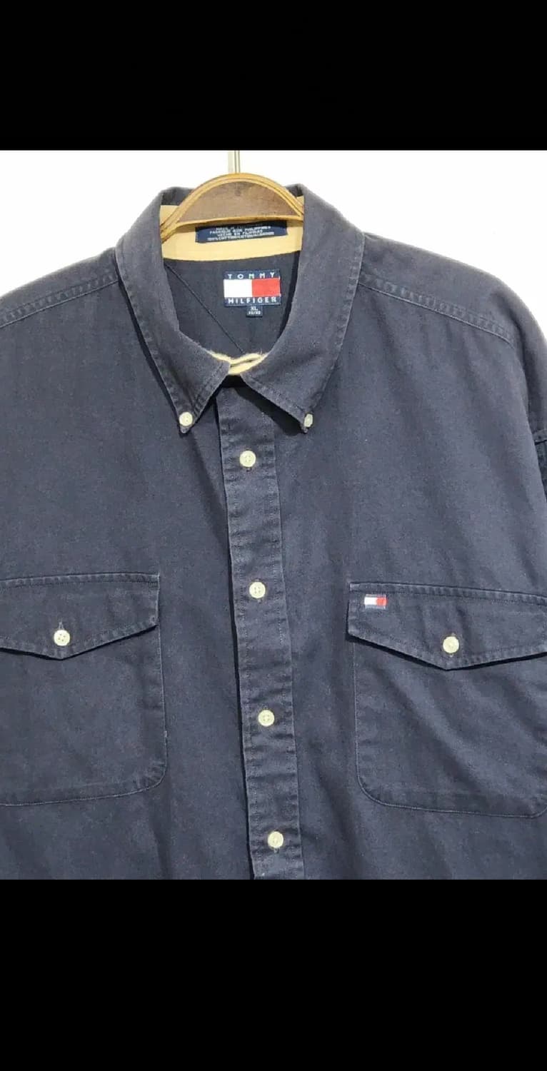 (3XL) 타미힐피거 빅사이즈 셔츠 네이비 토미 포켓 캐주얼  상품이미지2
