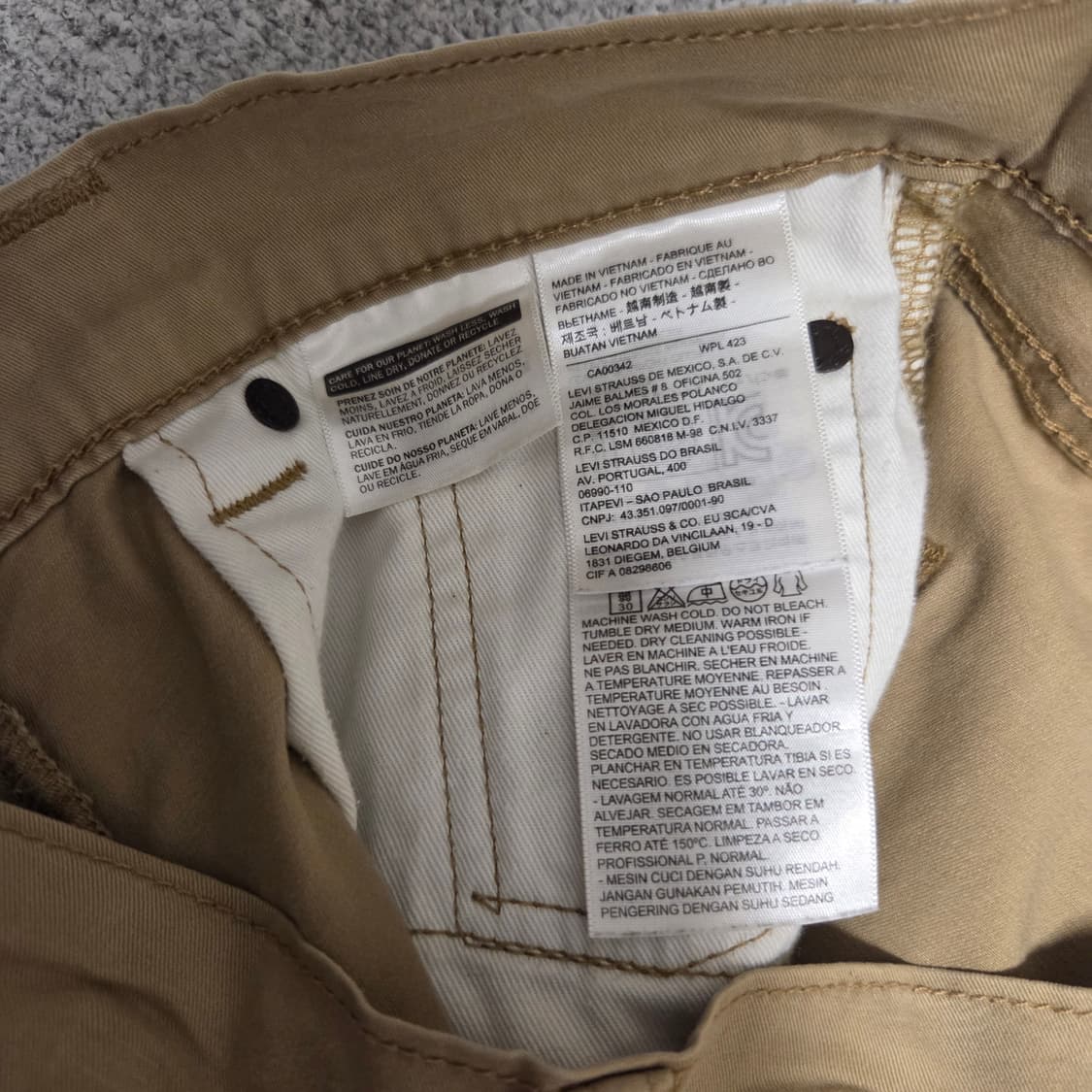 리바이스 505 베이지 코튼 치노팬츠 29-30 상품이미지6