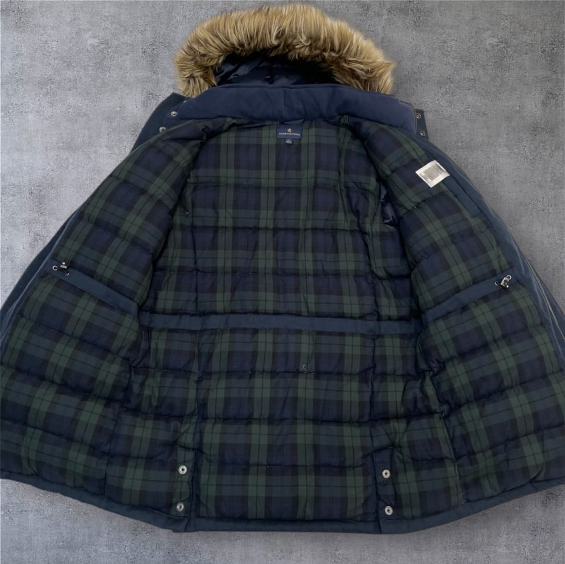 브룩스브라더스 네이비 다운 퍼 후드 패딩 파카 L 상품이미지5