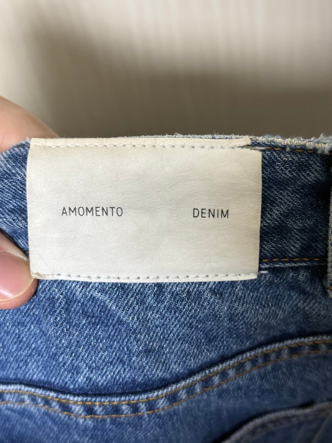 amomento-recycled cotton denim mid blue 상품이미지8