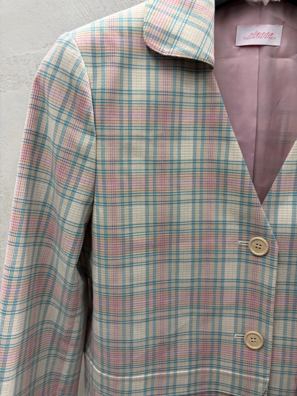 Sinoon vintage check jachet 상품이미지3