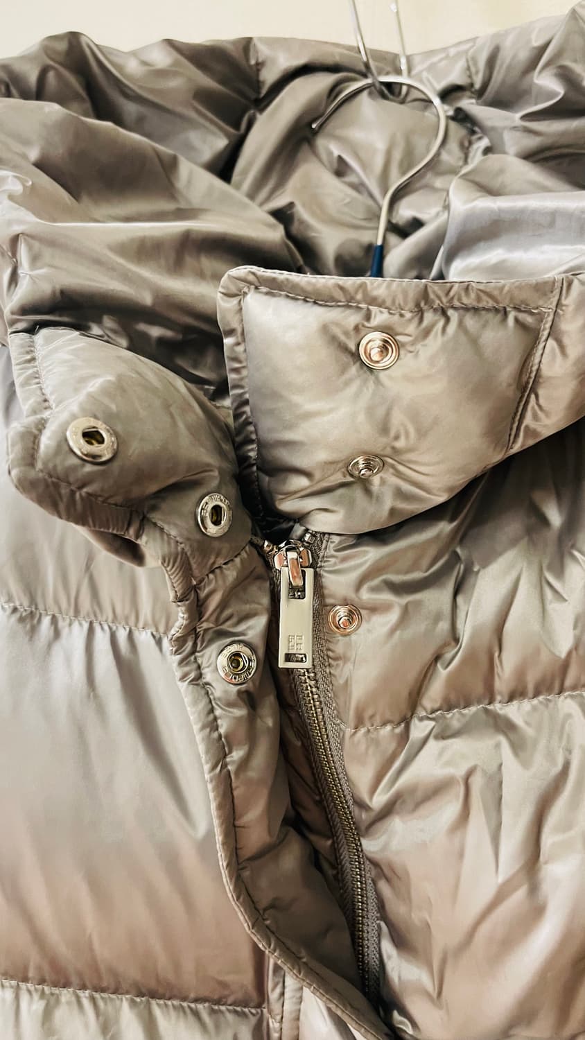 빈폴 여성 롱 구스 다운 경량 패딩 후드 조끼 55-66 솜털 90% 상품이미지5