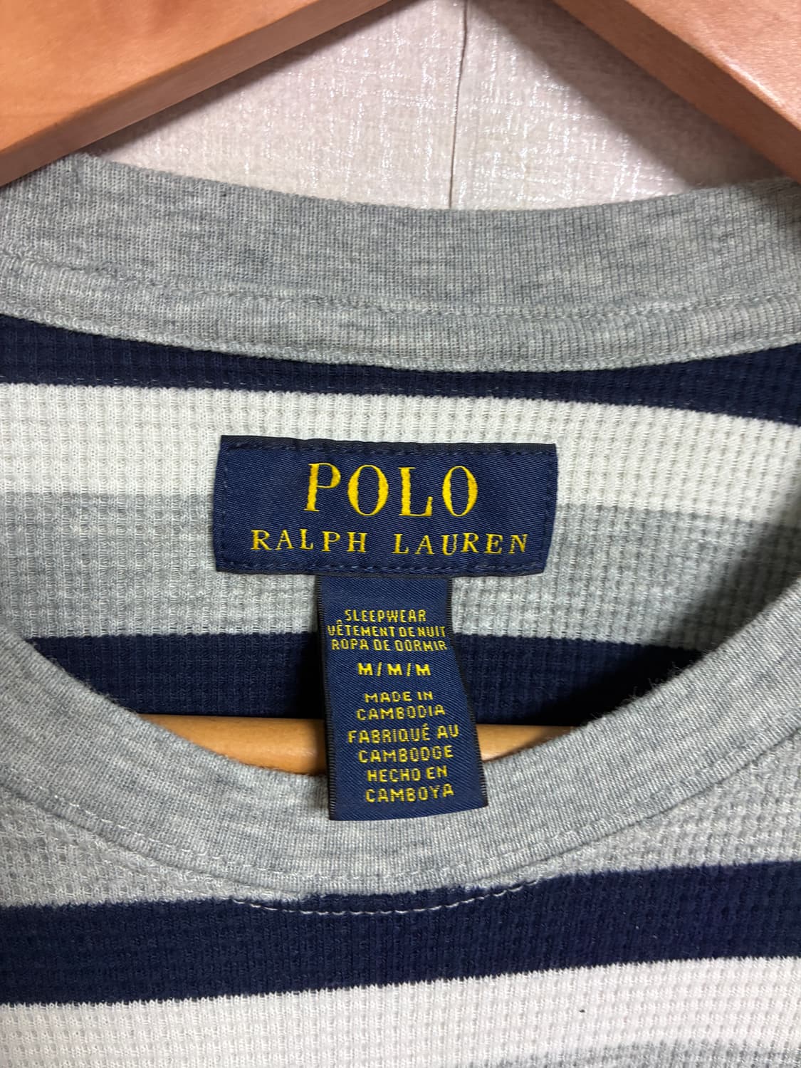 빈티지 폴로 와플 스트라이프 니트 상품이미지3