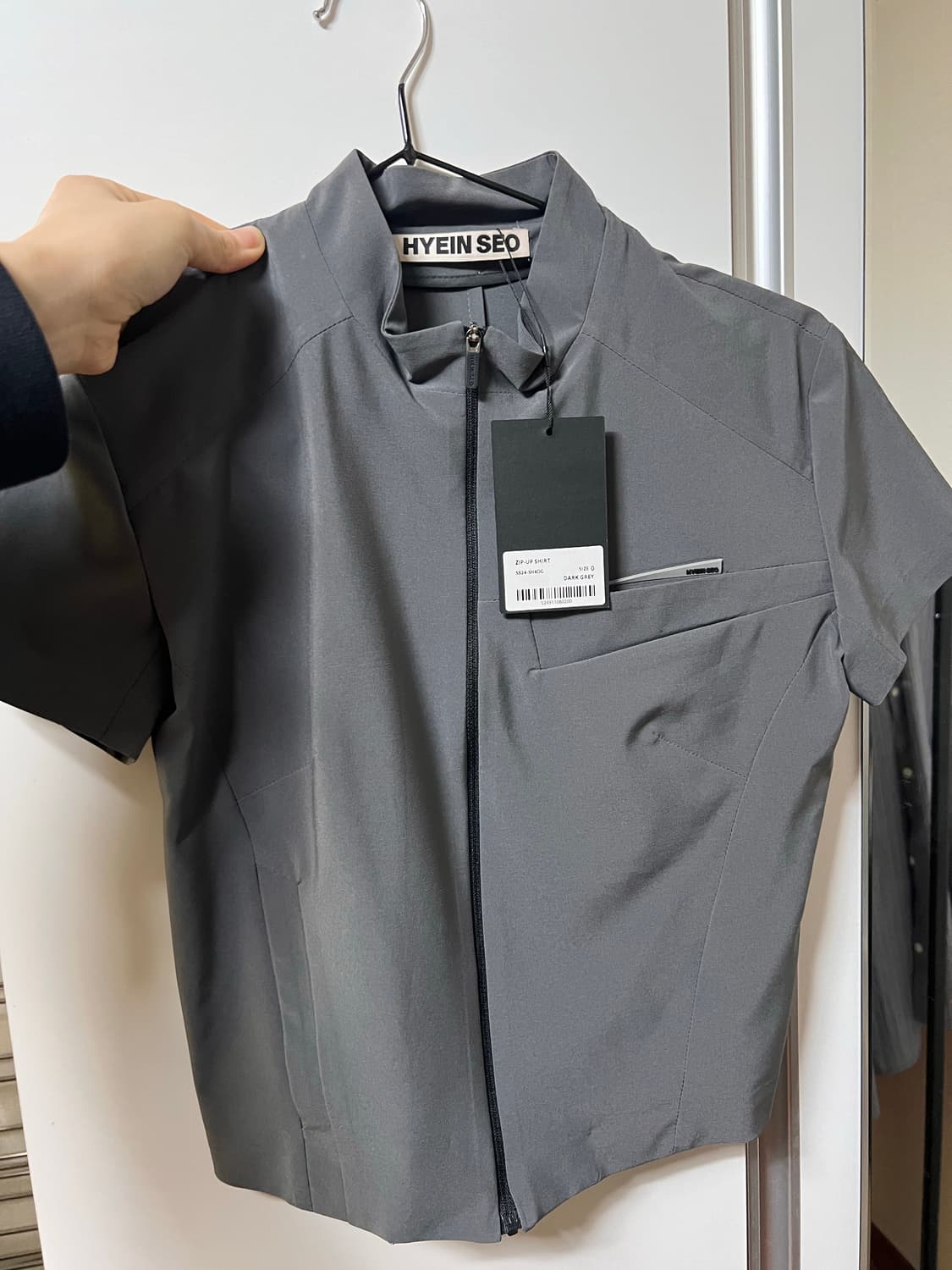 혜인서 반팔 집업 0사이즈 다크그레이 상품이미지1