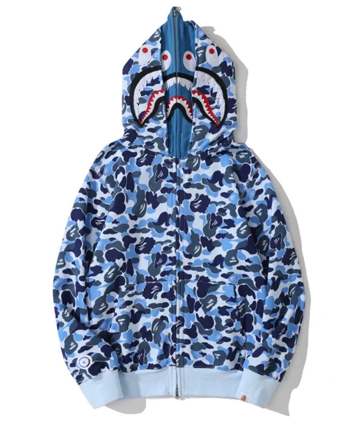 베이프 더블샤크후드 블루 m 새상품 (급처 상품이미지1