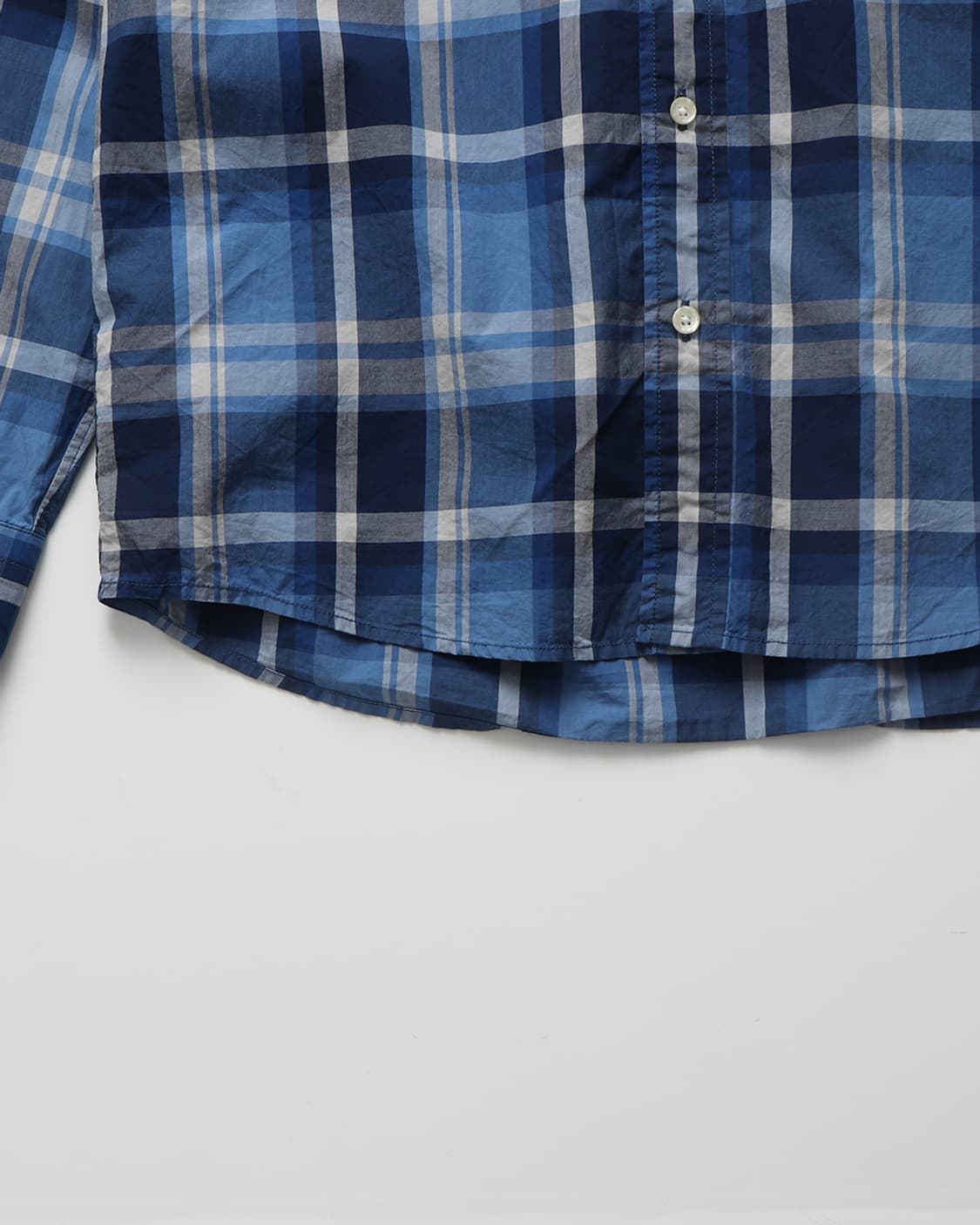베이프 A BATHING APE Blue Plaid Shirt 상품이미지4