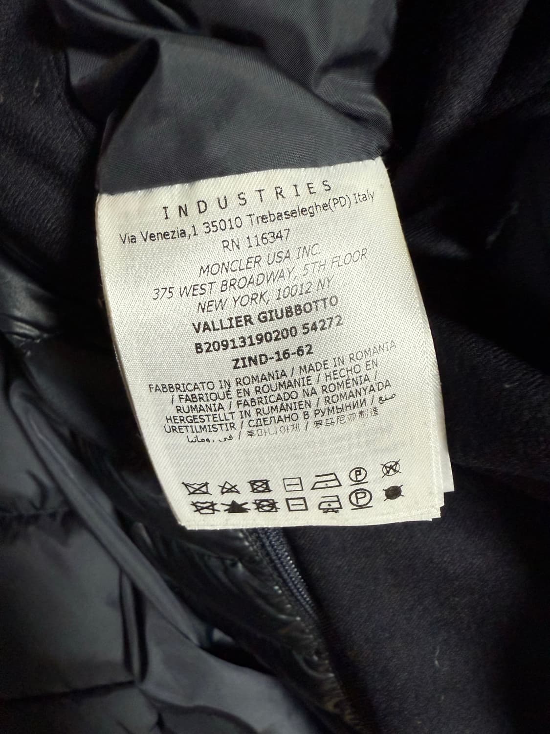 [3] 몽클레르 발리에르 네이비 울 패딩코트 상품이미지7