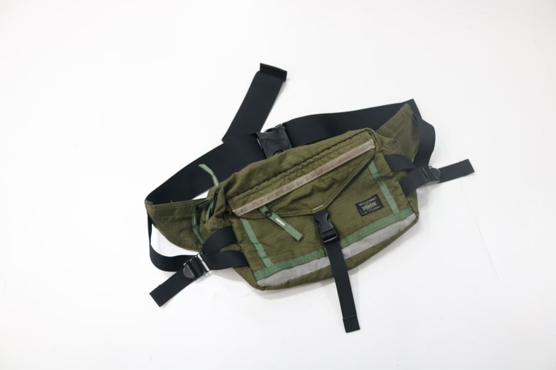 Porter 포터 리플렉티브 로고 카키 립스탑 웨이스트백  힙색 상품이미지2