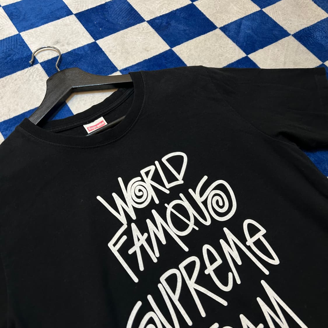 Stussy x Supreme black T-shirt 상품이미지2