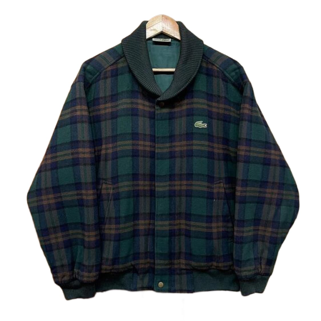 90's 라코스테 체크 블루종 자켓 (L)  상품이미지1