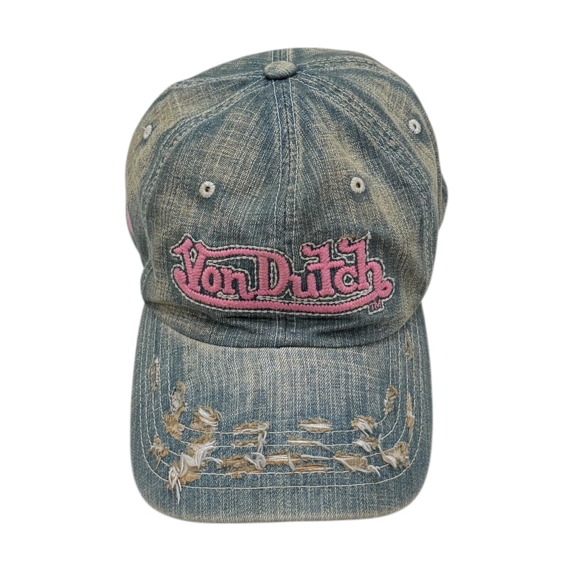 본더치 빈티지 그런지 데미지 디테일 데님 펑크 Y2K 볼캡 모자 상품이미지1