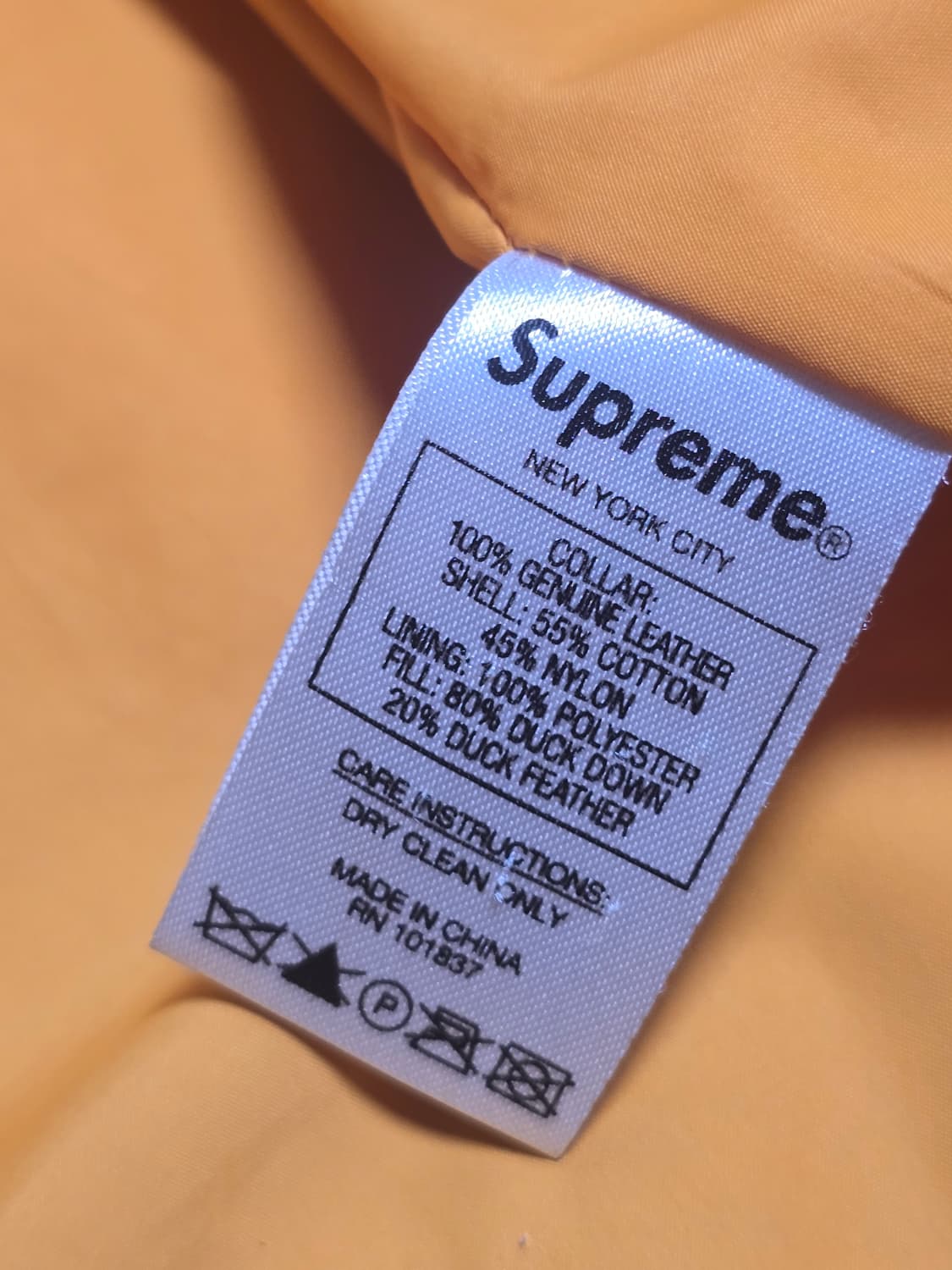 슈프림 레더 카라 패딩 상품이미지3