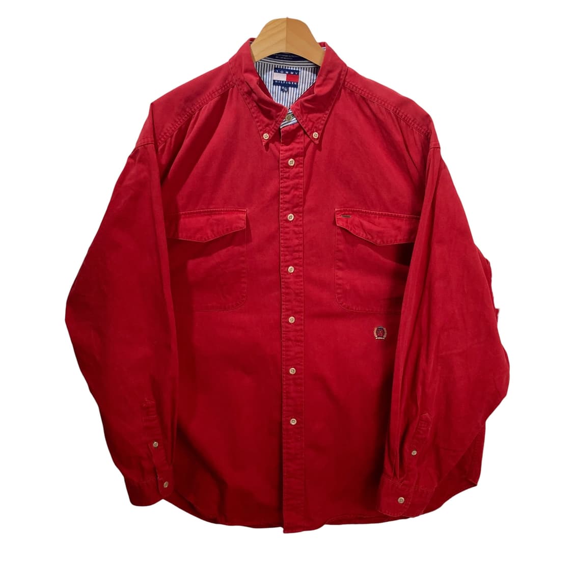 타미힐피거 90’s 레드 월계수 로고 셔츠 상품이미지2