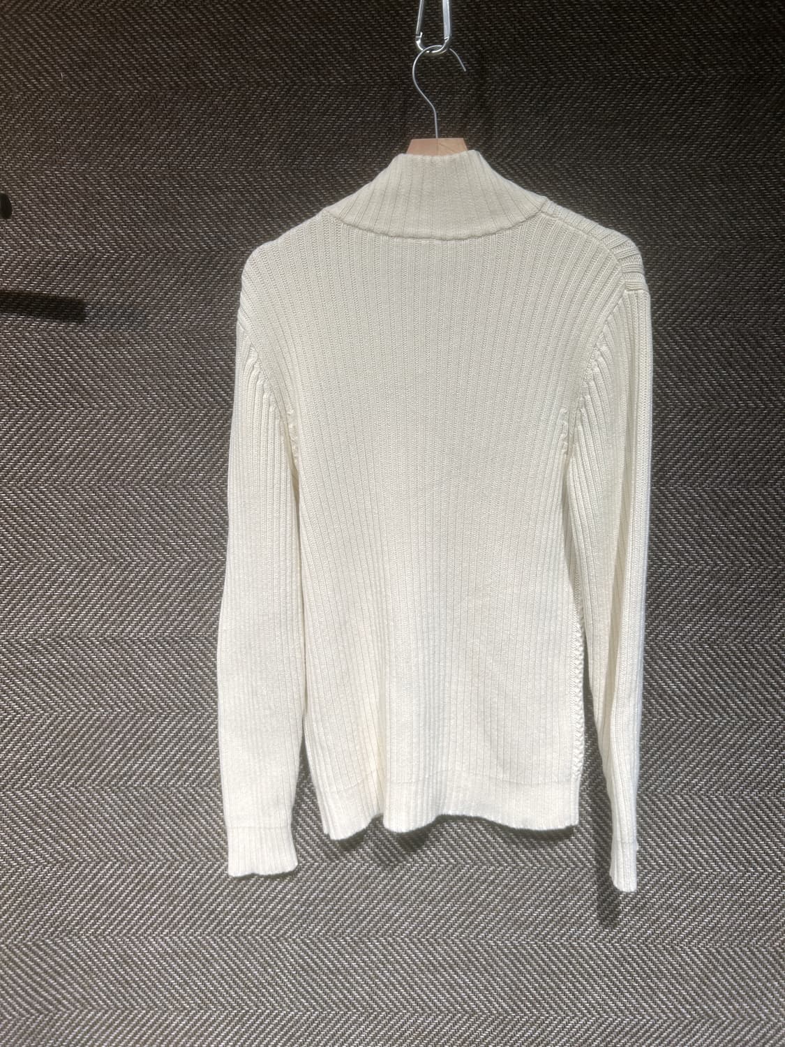 올드갭 언발란스 패턴 니트집업 상품이미지6