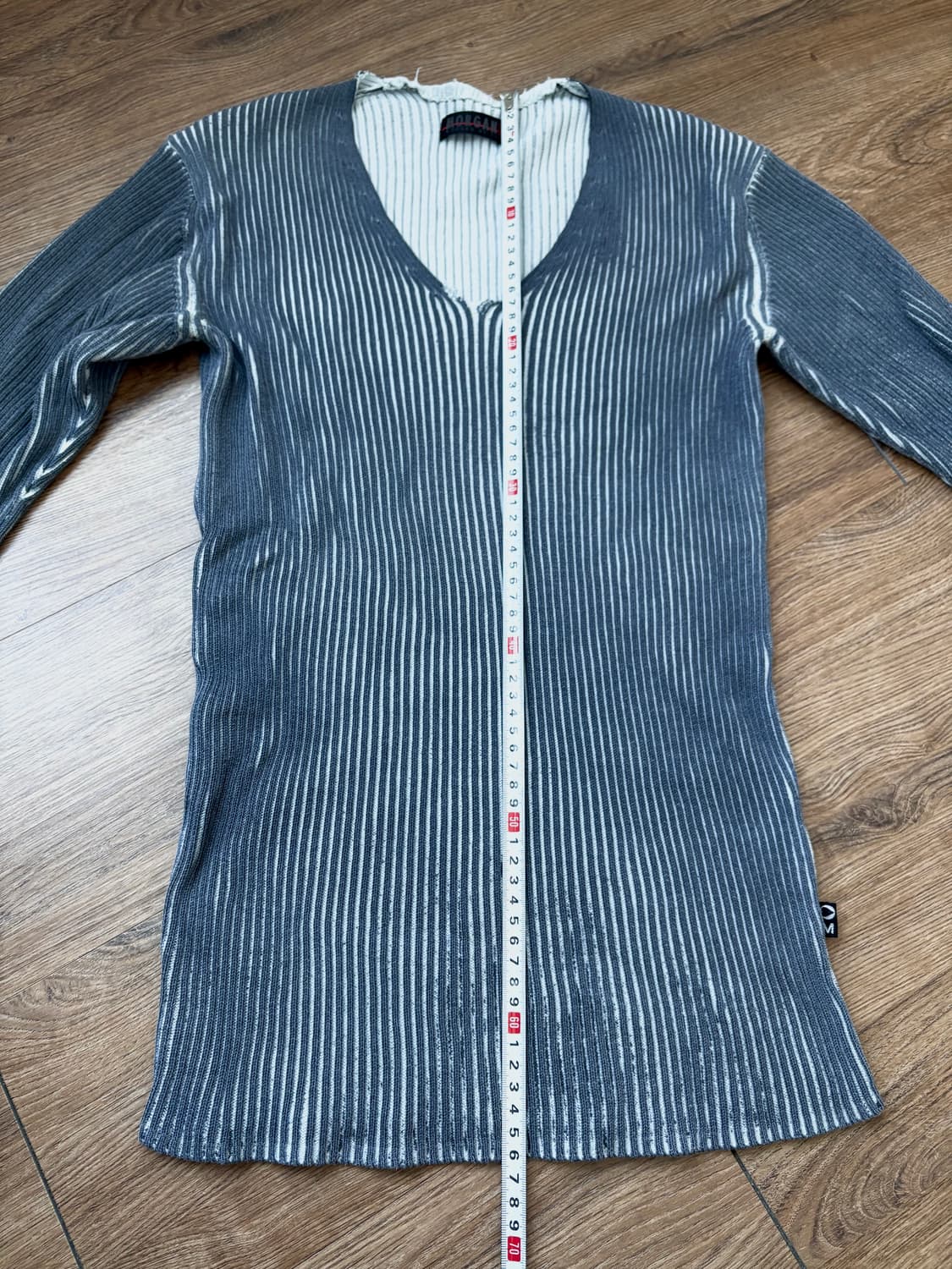 모건(Morgan) 빈티지 슬림 니트 - 투톤 골지 - Y2K / 그런지 상품이미지8