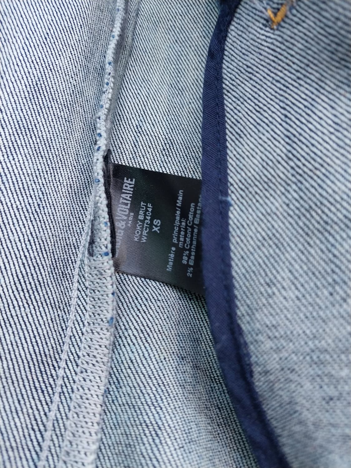 새제품 자딕앤볼테르 스틸와펜 청쟈켓 xs 상품이미지5