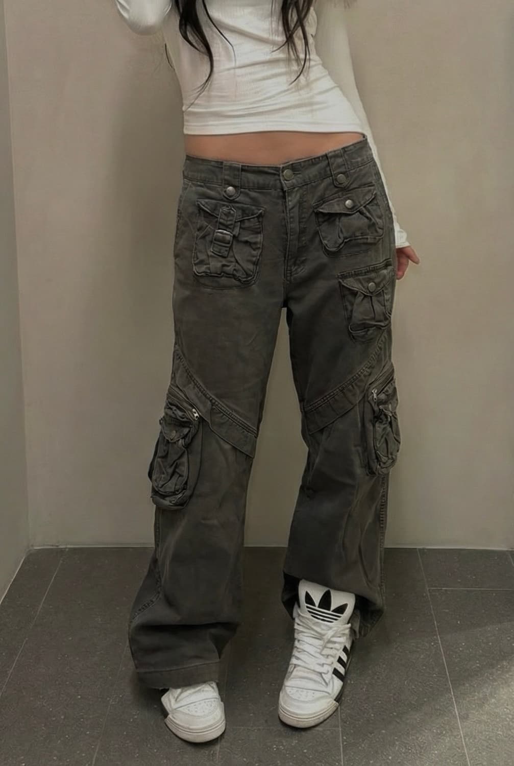MU industry 핀터깔 Y2k 카고 팬츠 상품이미지1