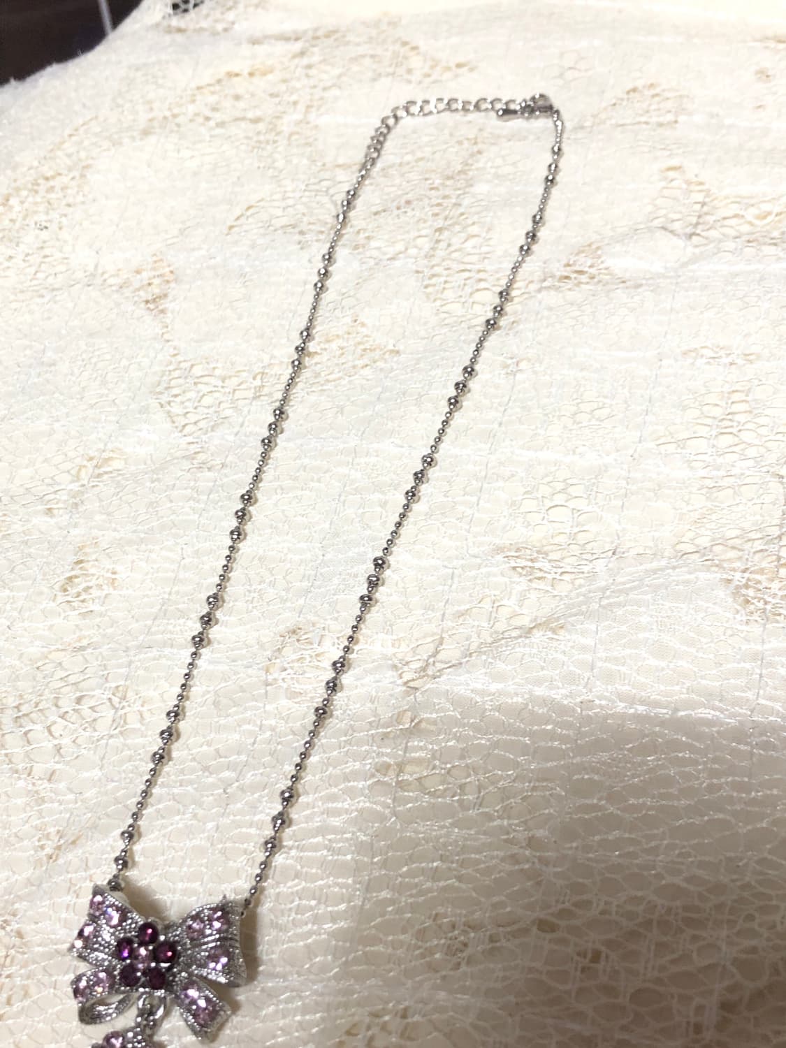 Cubic Ribbon Pendant Necklace  상품이미지4