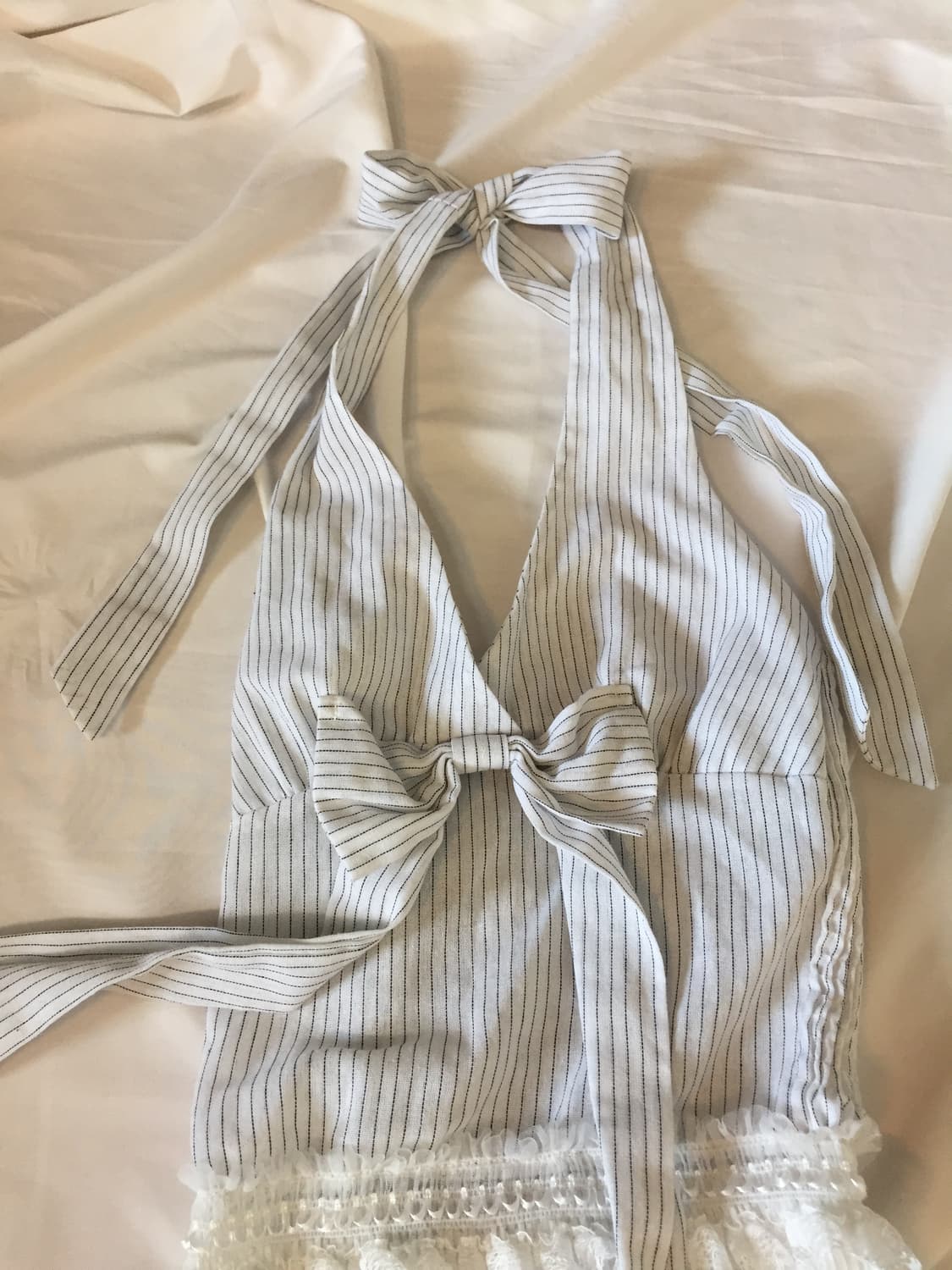 레이스 리본 홀터넥 상품이미지8