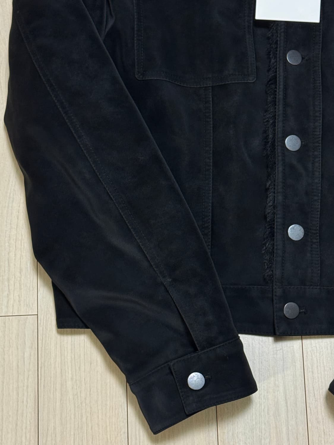 알렌느 벨루아 포우 퍼 트러커 자켓 블랙 상품이미지7