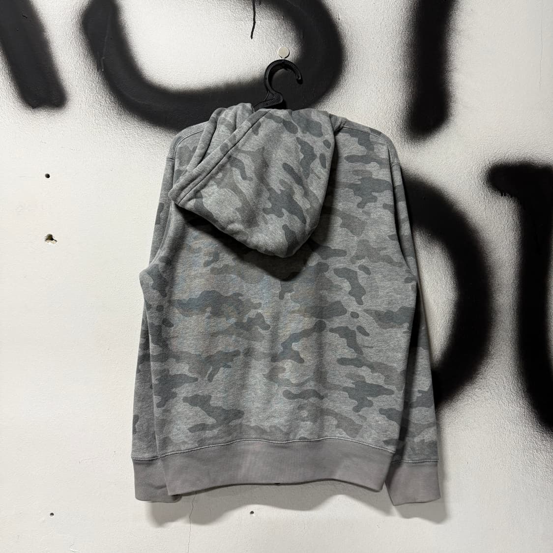 유니클로 풀 카모 플라주 패턴 투웨이 코튼 집업 후디 헤더그레이 상품이미지2