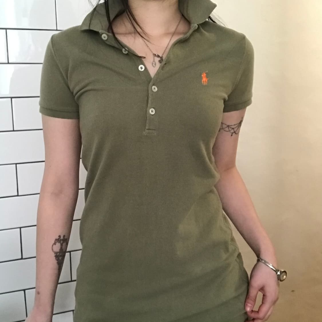 폴로 랄프로렌 카키 폴로 원피스 상품이미지4