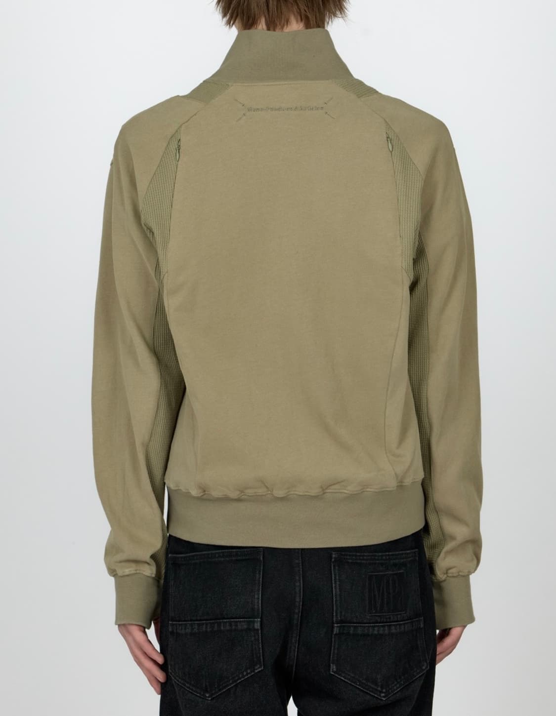 plastic prodcontrast zipped jacket khaki 상품이미지2