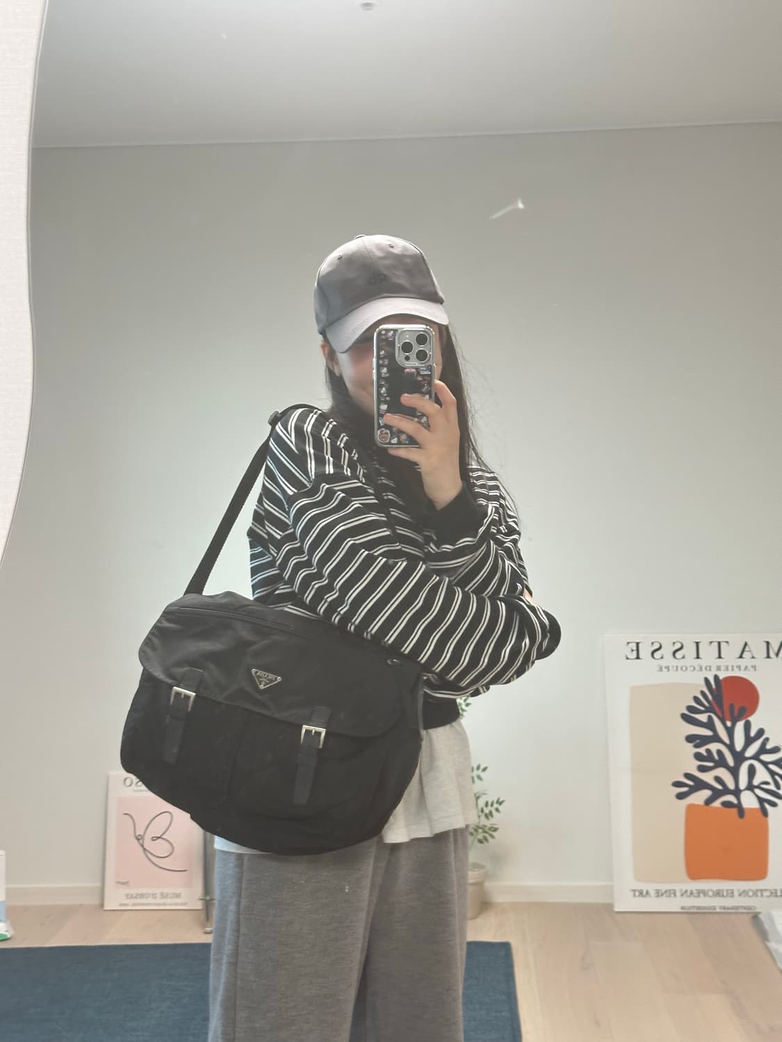 프라다 메신저백 나일론 포코노 테수토 숄더백 남녀공용 상품이미지8