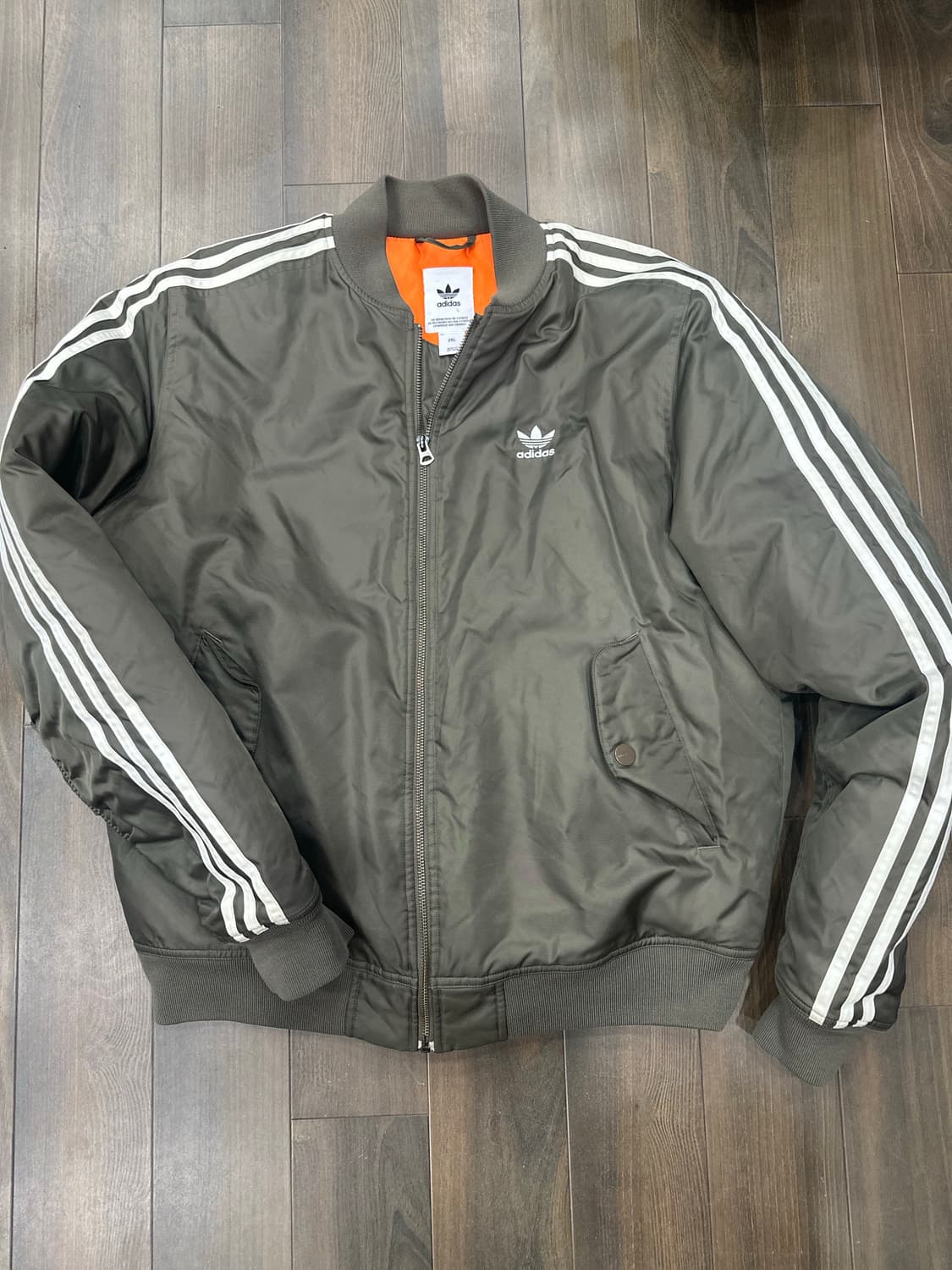 아디다스 오리지널3선 봄버 패디드 자켓 xxl  상품이미지1