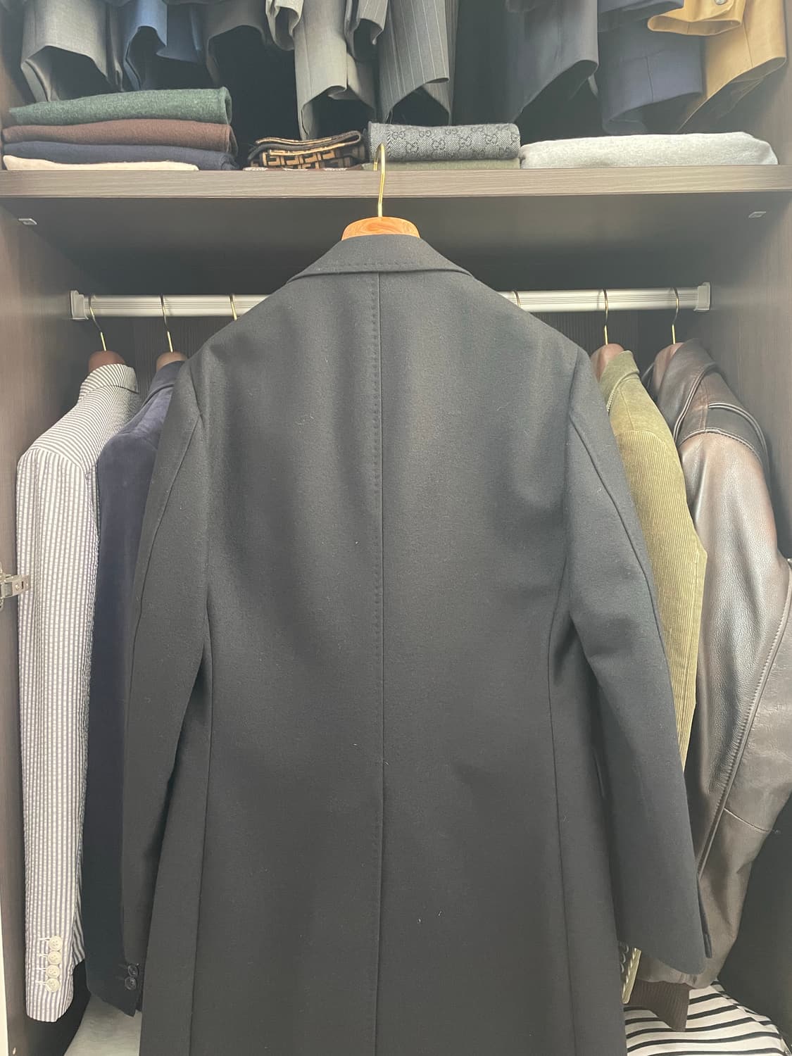 수트 서플라이(SUIT SUPPLY) 울캐시미어 블랙 더블 브레스티드코트 상품이미지10