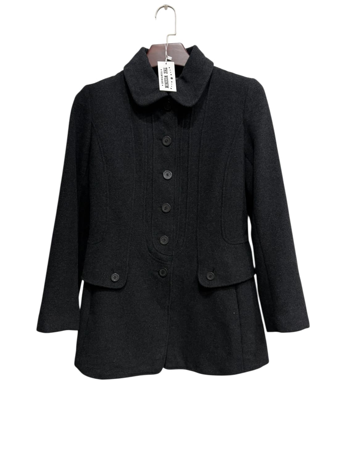 Japanese Vintage 울 혼방 하프 코트 상품이미지1