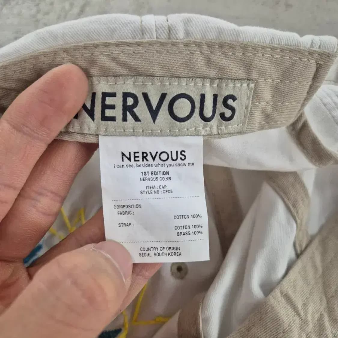NERVOUS 볼캡 (화이트) 상품이미지8