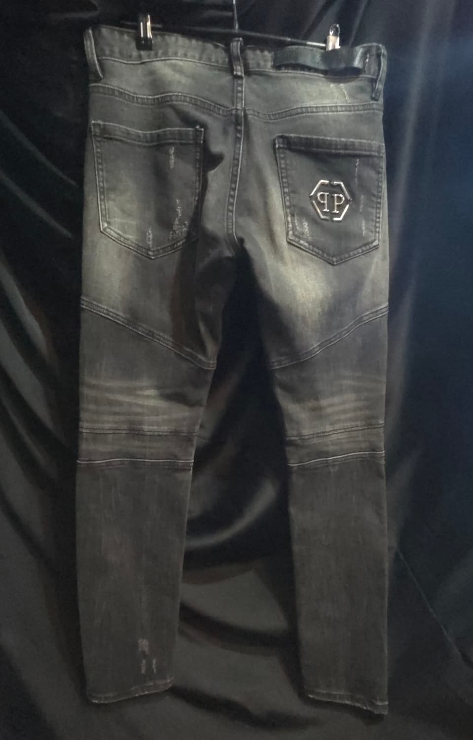 필립플레인 블랙 데님 바이커진 상품이미지2