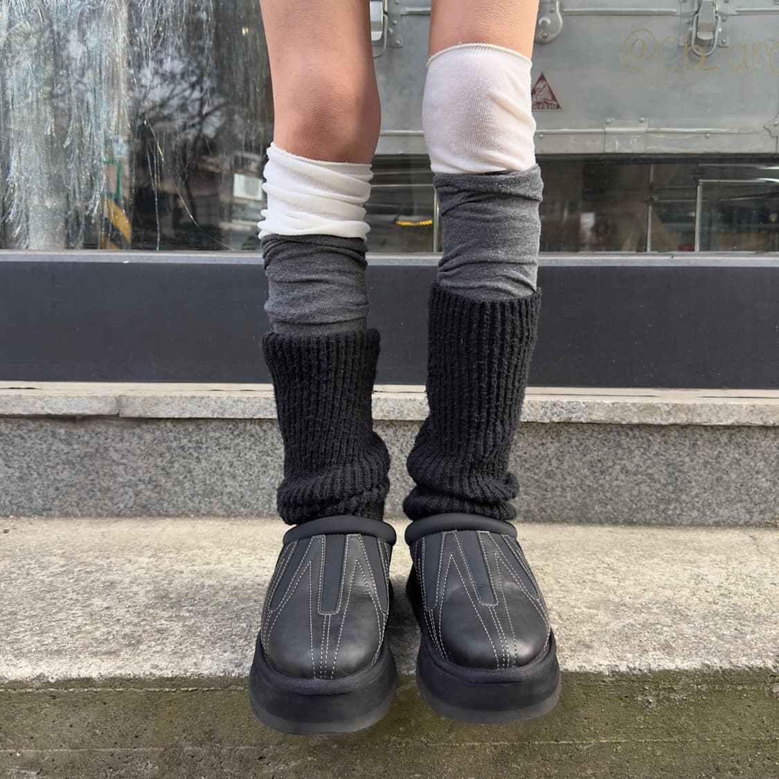 2000s 어그 타즈 선웨이브 가죽 플랫폼 슬리퍼 상품이미지8