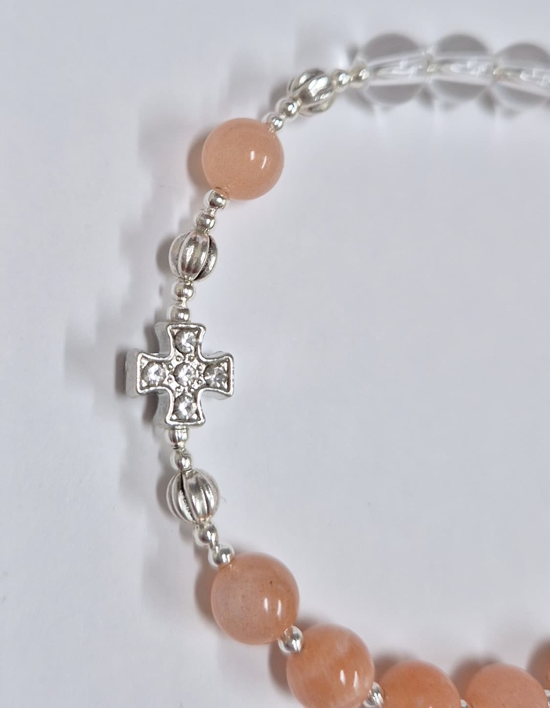 ✨ 천연 원석 묵주 팔찌 (썬스톤 & 백수정) 상품이미지4