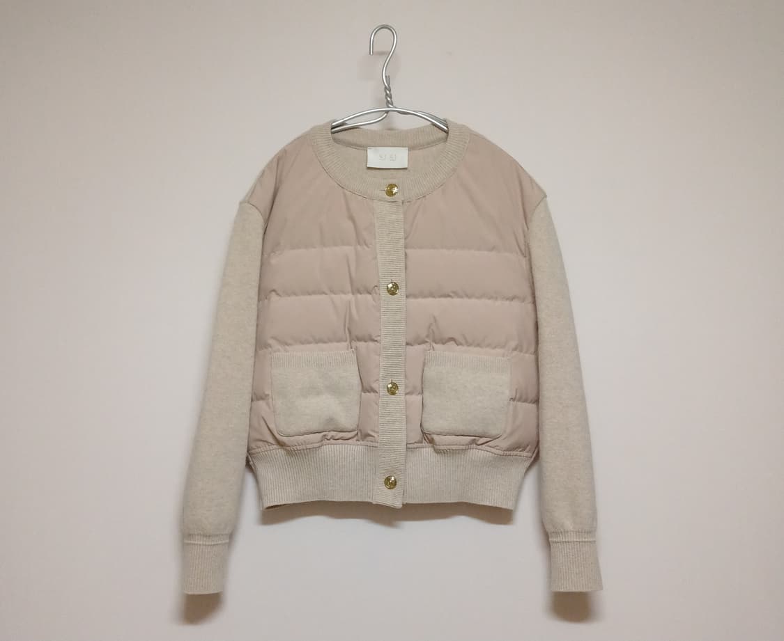 새상품)에스제이 SJSJ 구스다운 패딩+니트 가디건 상품이미지1